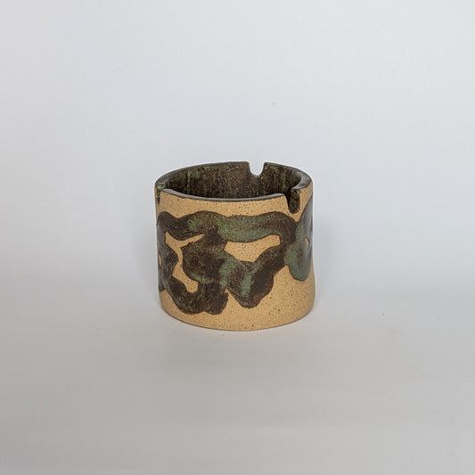 Green swirl ashtray