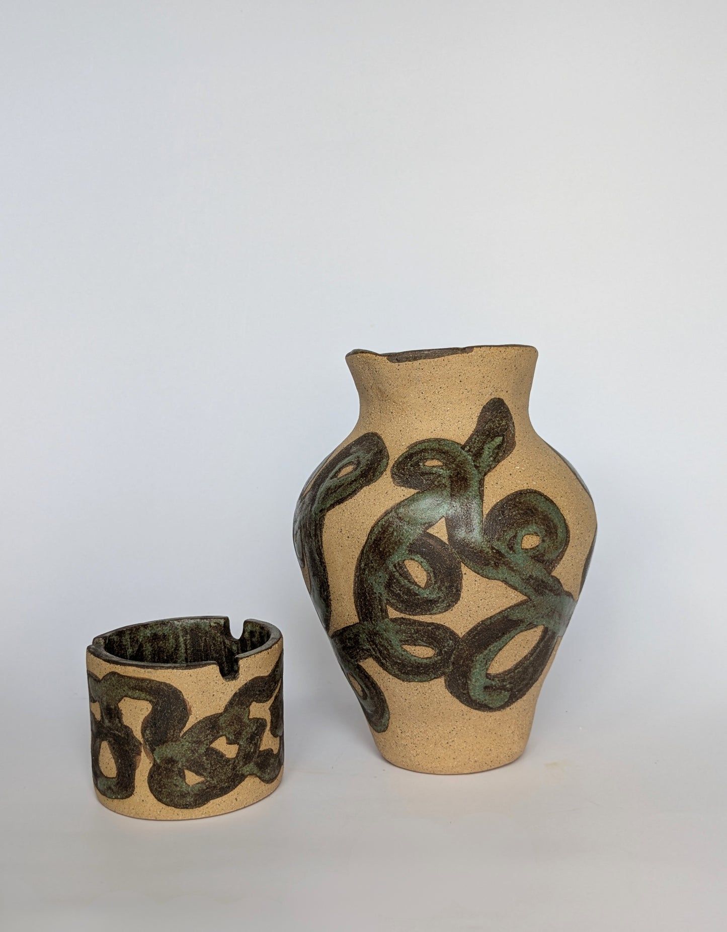 Green Swirl Vase