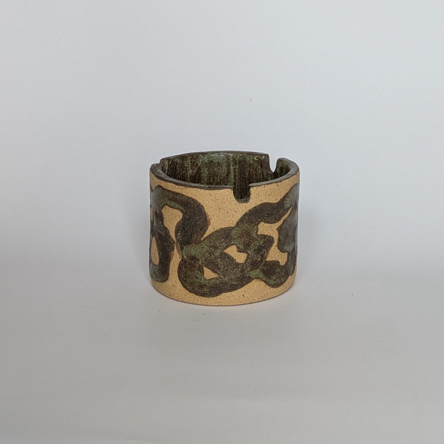 Green swirl ashtray