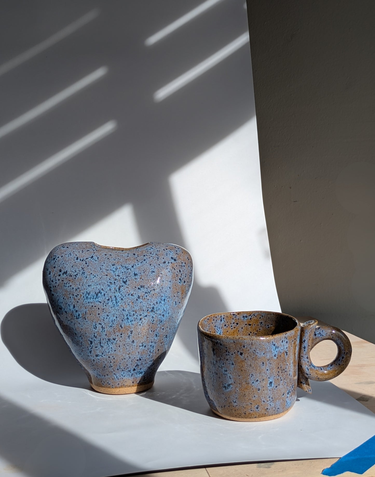 Blue Heart vase
