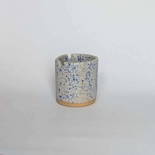 Blue speckle ashtray