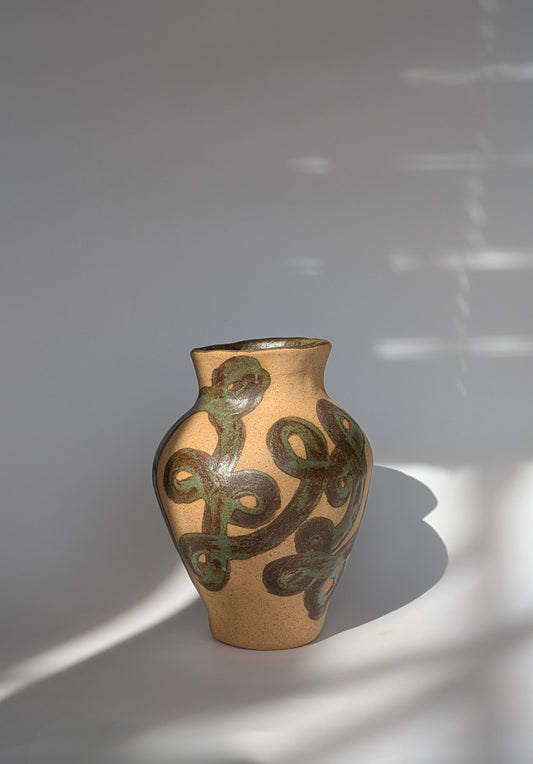 Green Swirl Vase