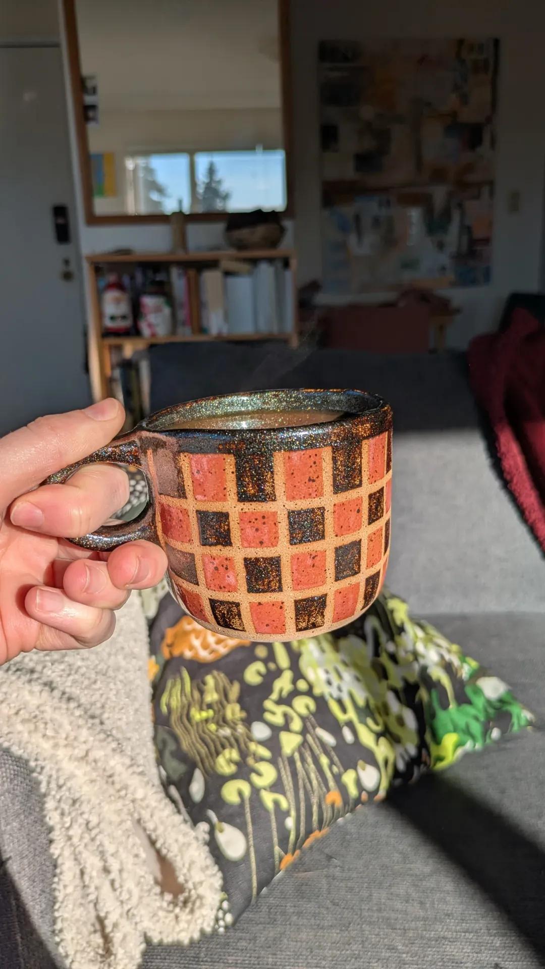 Multicolor Checkered Mug
