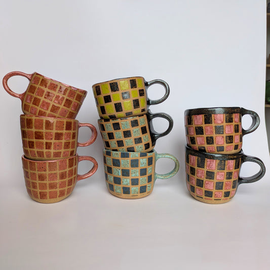 Multicolor Checkered Mug
